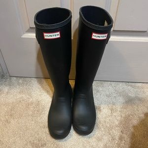Basically brand new, worn once. Black hunter boots